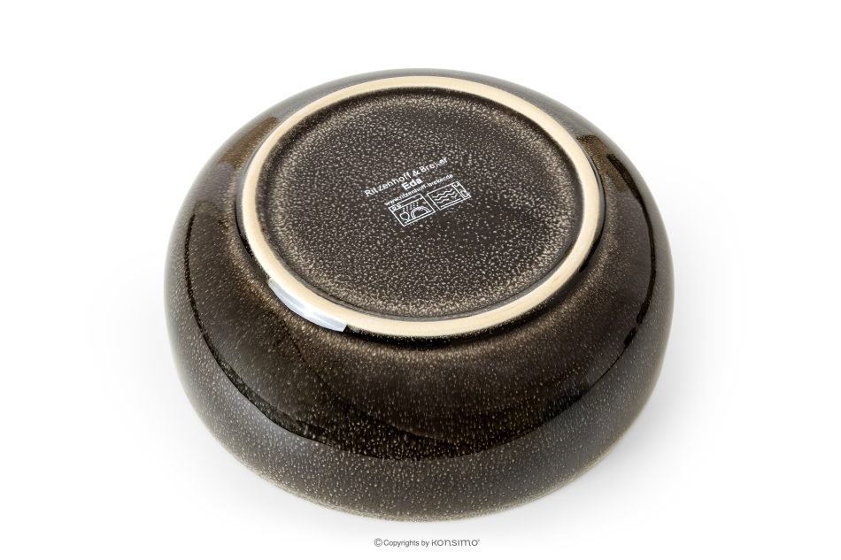 EDA Geschirrset für 6 Personen (24 tlg) aus Keramik im rustikalen Stil, braun/grau/beige braun/grau/beige - Foto 9