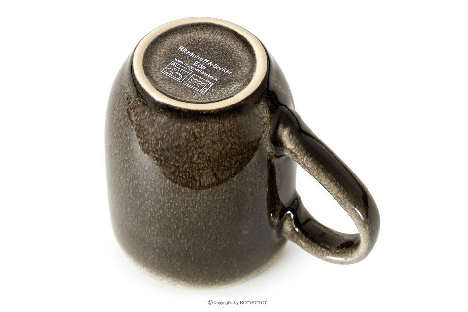 EDA Geschirrset für 6 Personen (30 tlg) aus Keramik im rustikalen Stil, braun/grau/beige braun/grau/beige - Foto 11