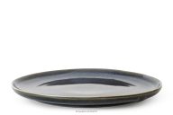 Essteller aus Keramik im rustikalen Stil, blau/grau/beige