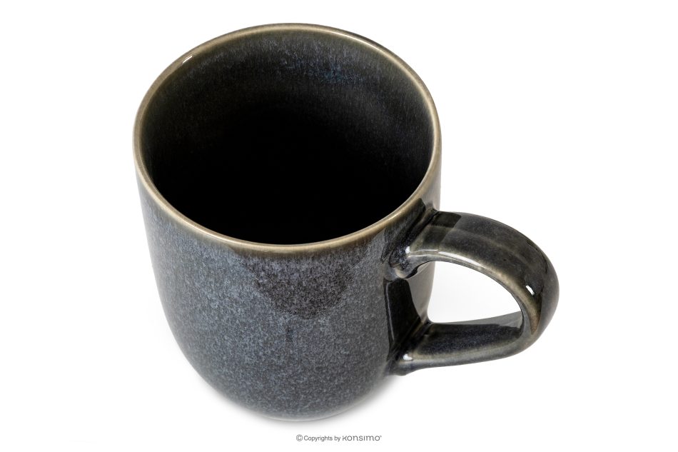 EDA Becher aus Keramik im rustikalen Stil blau/grau/beige blau/grau/beige - Foto 2