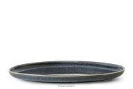 Servierteller aus Keramik im rustikalen Stil, blau/grau/beige