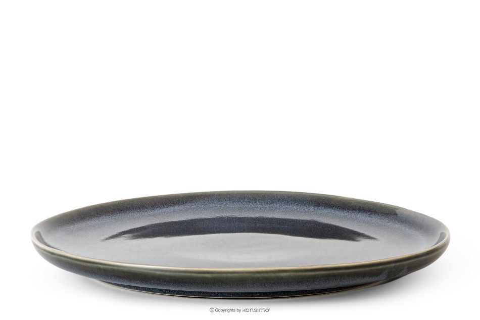 EDA Essteller, 6 Stück, aus Keramik im rustikalen Stil, blau/grau/beige blau/grau/beige - Foto 2