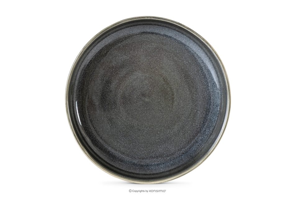 EDA Tiefer Teller 6 Stück aus Keramik im rustikalen Stil blau/grau/beige blau/grau/beige - Foto 5