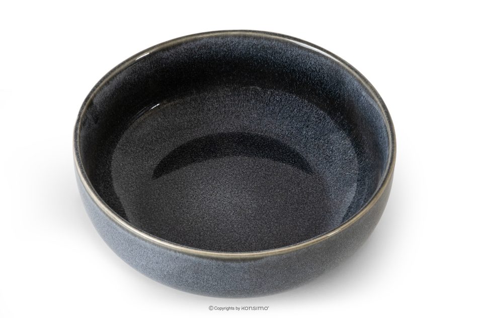 EDA Keramikschale im rustikalen Stil, blau/grau/beige, 6 Stück blau/grau/beige - Foto 3