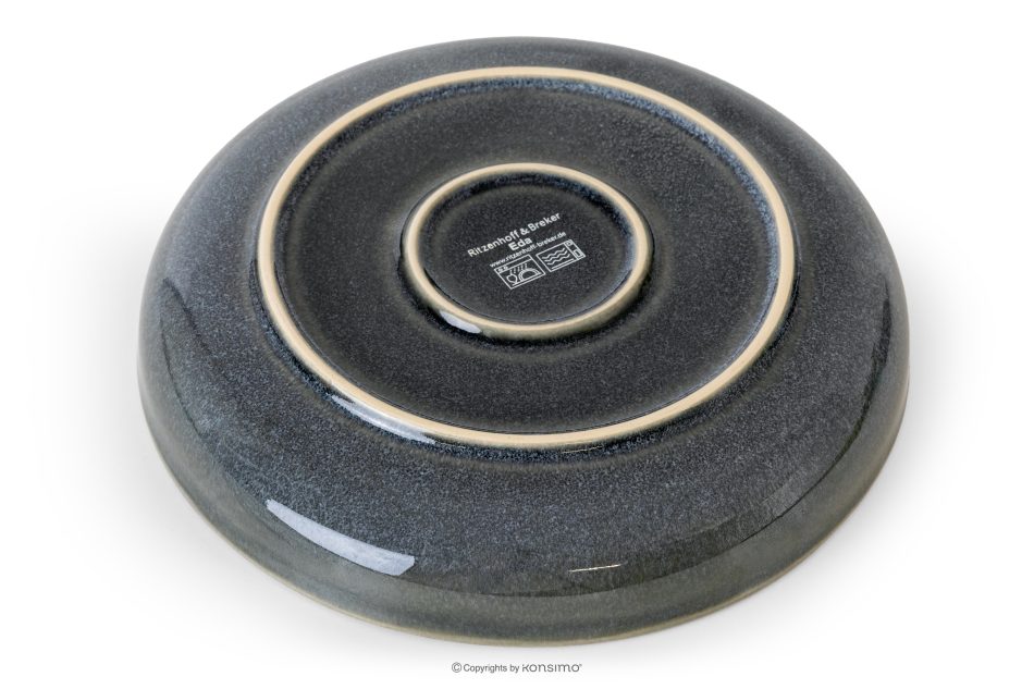 EDA Geschirrset für 6 Personen (24 tlg) aus Keramik im rustikalen Stil, blau/grau/beige blau/grau/beige - Foto 9