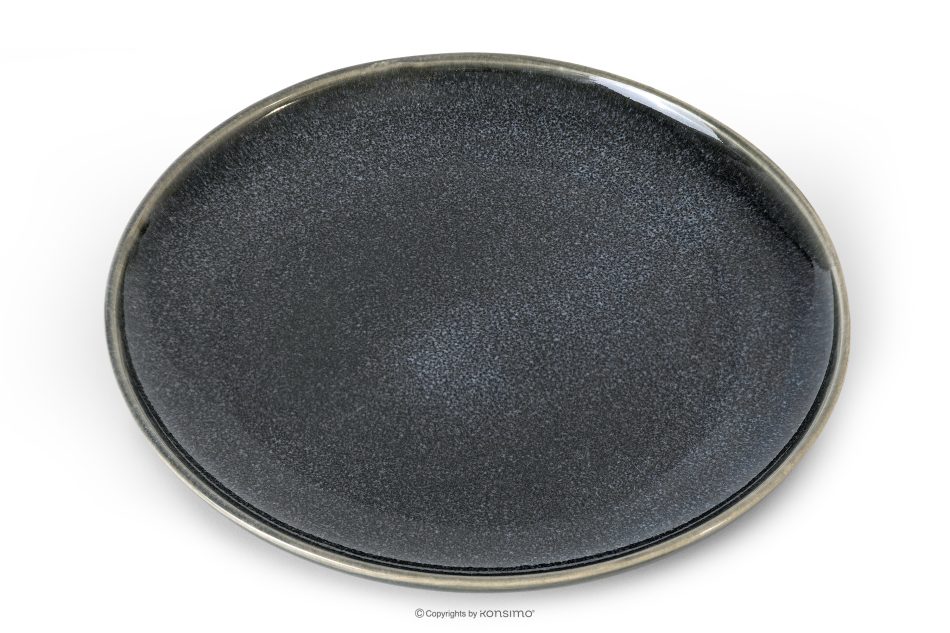 EDA Geschirrset für 6 Personen (24 tlg) aus Keramik im rustikalen Stil, blau/grau/beige blau/grau/beige - Foto 4