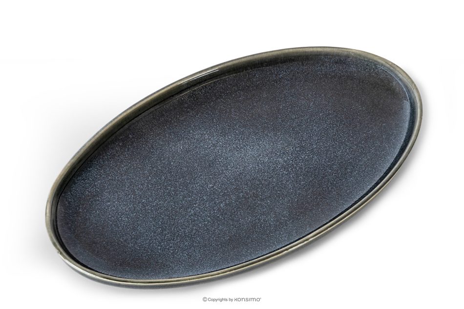 EDA Geschirrset für 6 Personen (32 tlg) aus Keramik im rustikalen Stil, blau/grau/beige blau/grau/beige - Foto 12