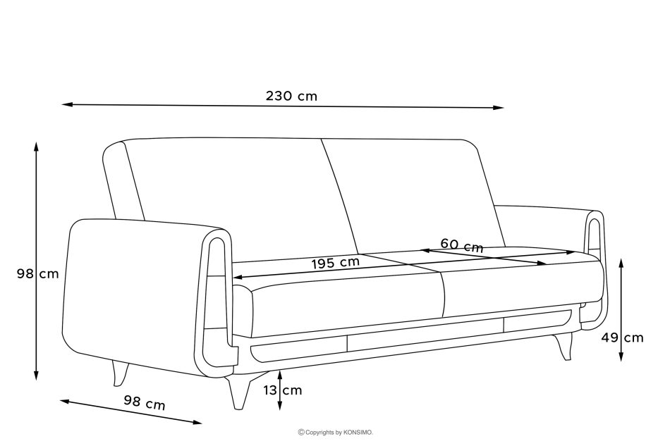 GUSTAVO II Ausklappbares Dreisitzer-Sofa im Wildlederimitat-Stil in braun braun - Foto 13