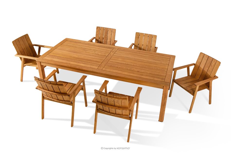 ORTUS Holzgartenmöbel-Set Stühle und Tisch braun braun - Foto 0