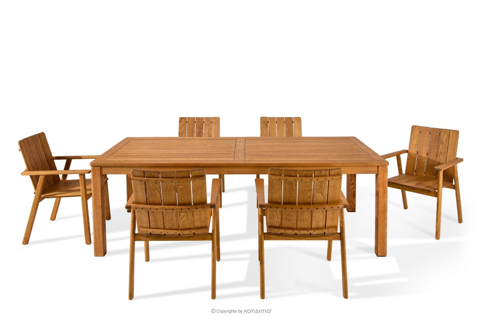 ORTUS Holzgartenmöbel-Set Stühle und Tisch braun braun - Foto 2