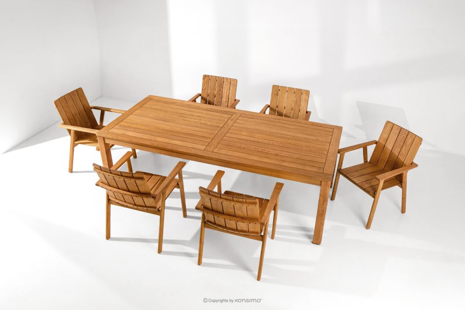 ORTUS Holzgartenmöbel-Set Stühle und Tisch braun braun - Foto 1