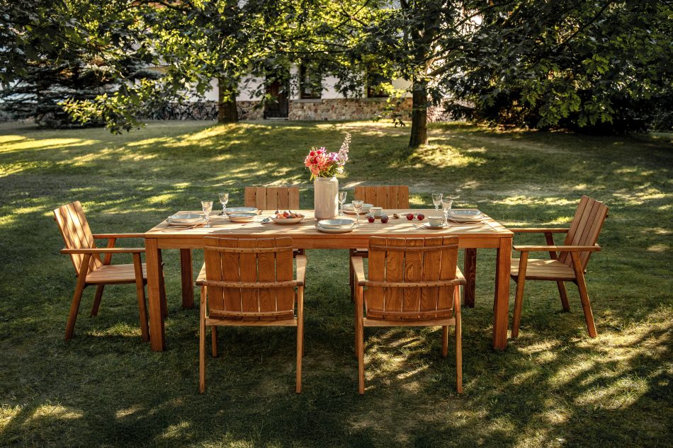 ORTUS Holzgartenmöbel-Set Stühle und Tisch braun braun - Foto 17