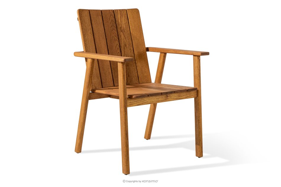 ORTUS Gartenmöbel-Set aus Holz Tisch mit Stühlen braun braun - Foto 3