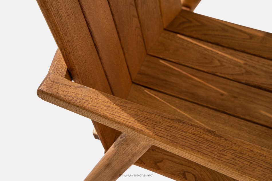 ORTUS Gartenmöbel-Set aus Holz Tisch mit Stühlen braun braun - Foto 6