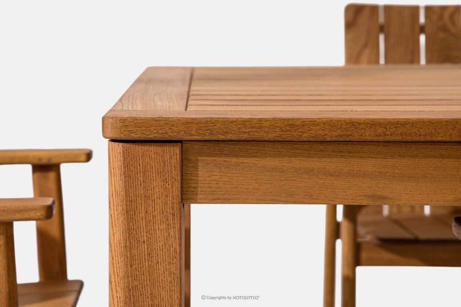 ORTUS Gartenmöbel-Set aus Holz Tisch mit Stühlen braun braun - Foto 10