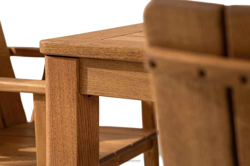 ORTUS Gartenmöbel-Set aus Holz Tisch mit Stühlen braun braun - Foto 11