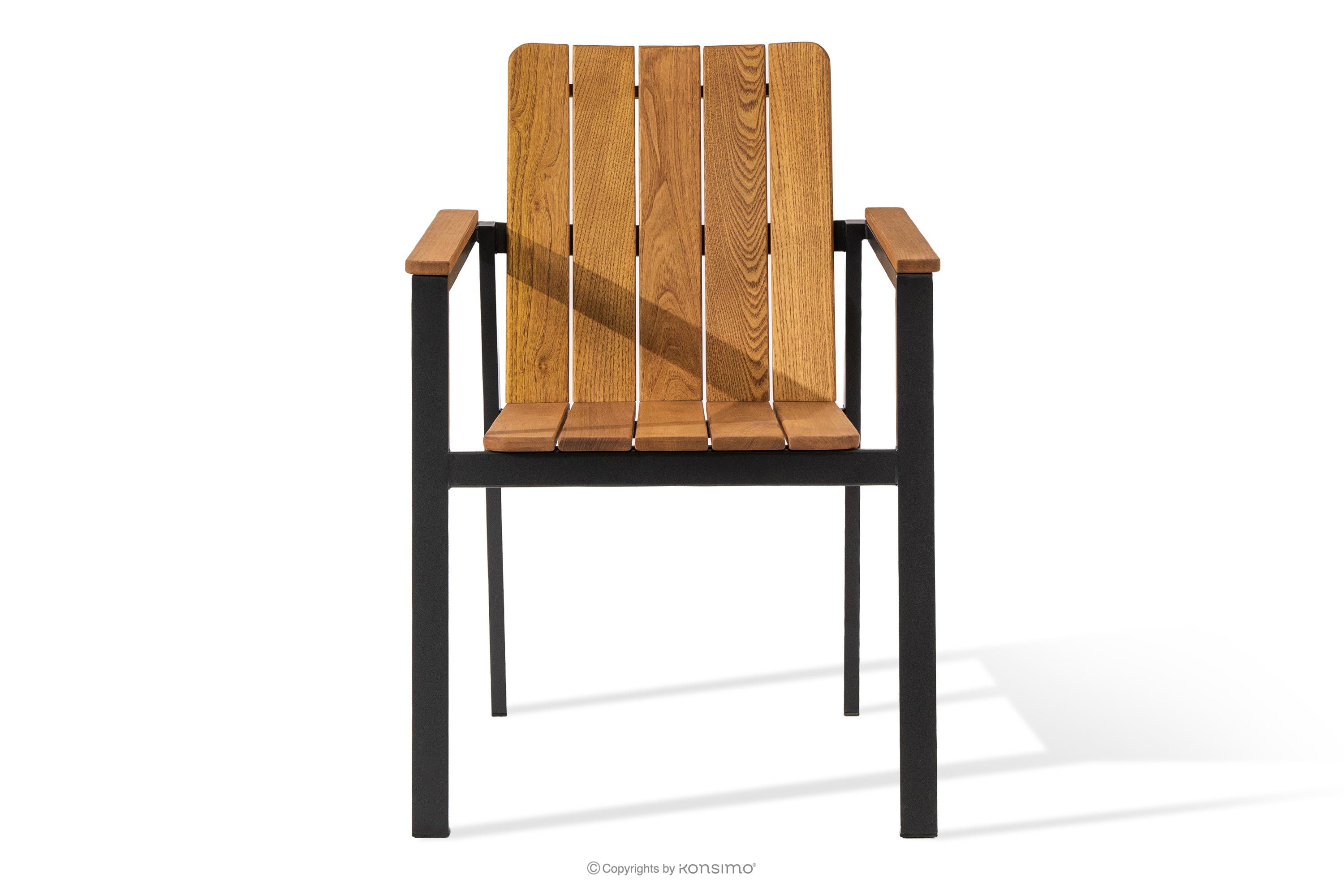 Holzgartenstuhl braun/anthrazit