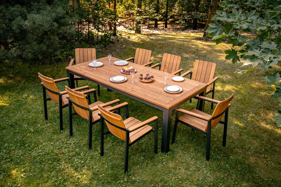 LENTI Holzgartenstuhl braun/anthrazit braun/anthrazit - Foto 10