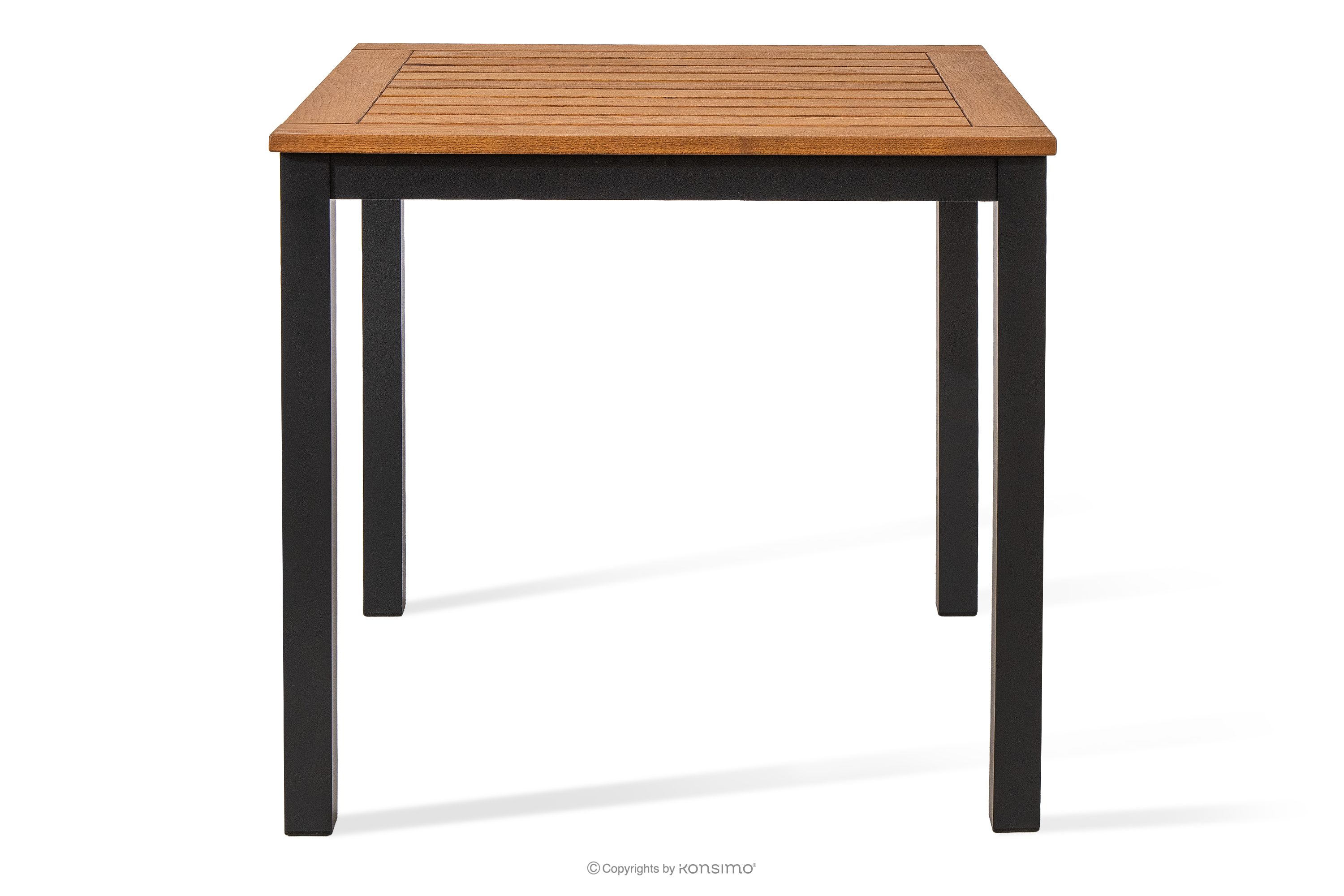 Holzgartentisch braun/anthrazit