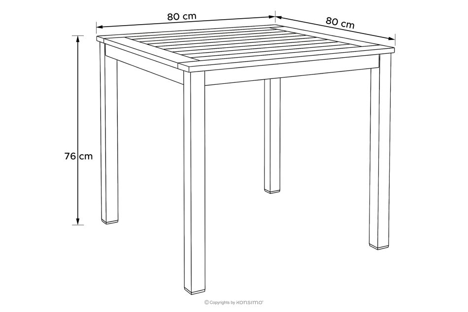 LENTI Holzgartentisch braun/anthrazit braun/anthrazit - Foto 9
