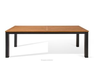 LENTI, https://konsimo.de/kollektion/lenti/ Großer Holzgartentisch braun/anthrazit braun/anthrazit - Foto