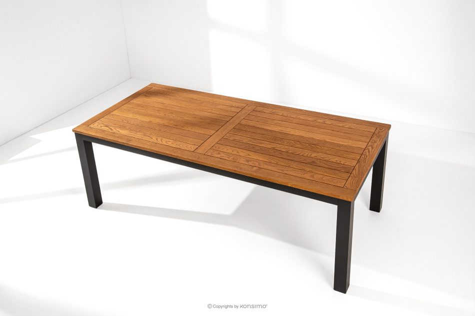 LENTI Großer Holzgartentisch braun/anthrazit braun/anthrazit - Foto 1