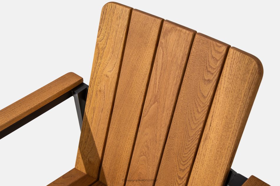 LENTI Kleiner Holzgartentisch mit 2 Stühle braun/anthrazit - Foto 5