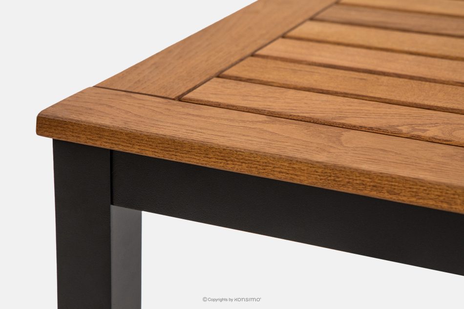 LENTI Kleiner Holzgartentisch mit 4 Stühle braun/anthrazit - Foto 10