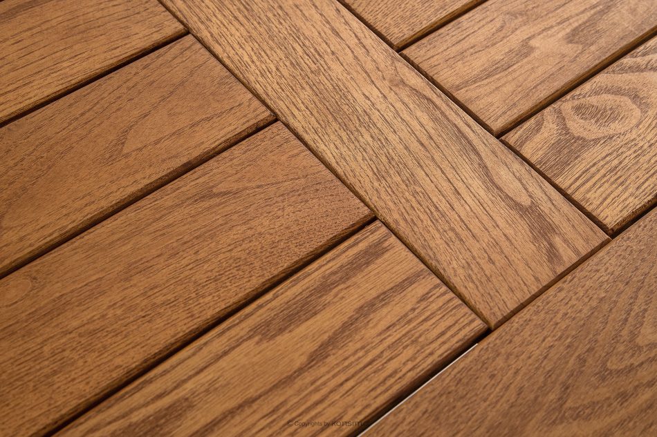 LENTI Kleiner Holzgartentisch mit 4 Stühle braun/anthrazit - Foto 11