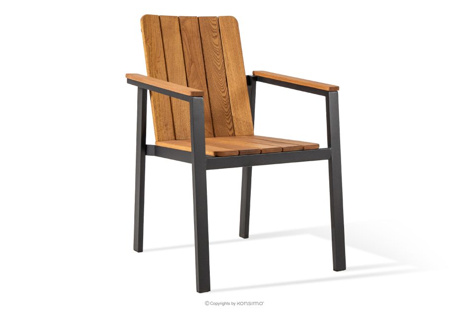 LENTI Gartentisch aus Holz mit 6 Stühle braun/anthrazit - Foto 3