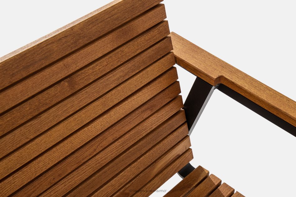 ARIATO Gartenstuhl aus Holz und Aluminium braun/anthrazit - Foto 4