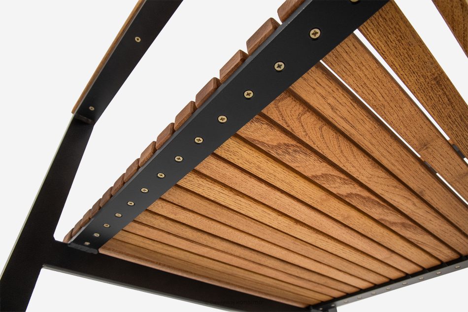 ARIATO Gartenstuhl aus Holz und Aluminium braun/anthrazit - Foto 8