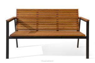 ARIATO, https://konsimo.de/kollektion/ariato/ Gartenbank aus Holz und Aluminium braun/anthrazit - Foto