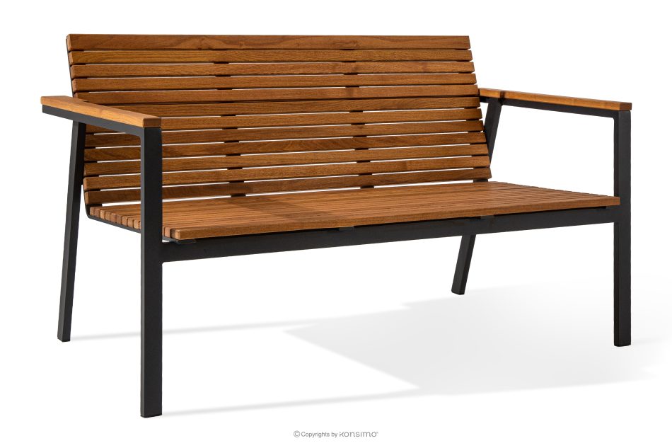 ARIATO Gartenbank aus Holz und Aluminium braun/anthrazit - Foto 2