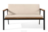 Gartenbank aus Holz und Aluminium