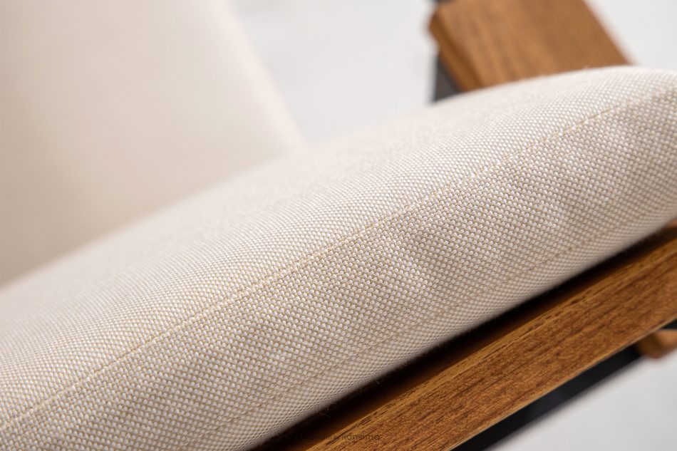 ARIATO Gartenbank aus Holz und Aluminium braun/anthrazit/beige - Foto 6