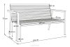 ARIATO Gartenbank aus Holz und Aluminium braun/anthrazit - Foto 11