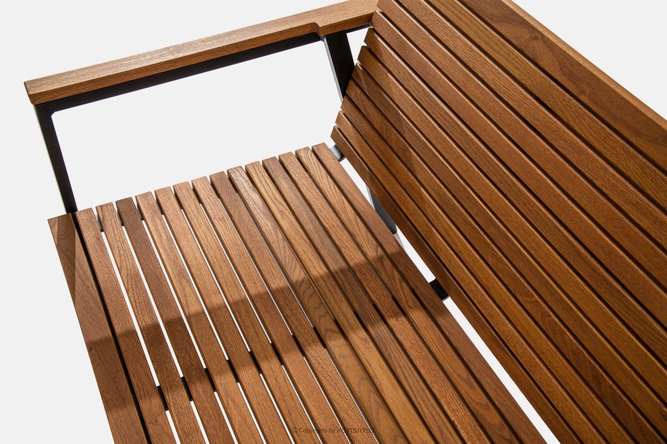 ARIATO Gartenmöbel-Set aus Holz und Metall 2 Stühle, Bank, Tisch braun/anthrazit - Foto 17