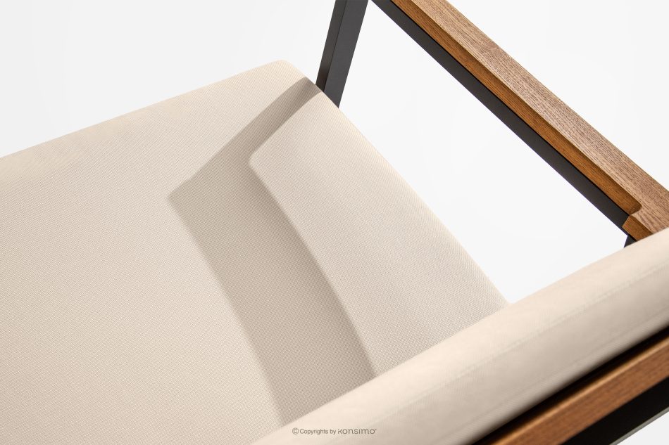 ARIATO Gartentisch aus Holz und Aluminium braun/anthrazit/beige - Foto 5