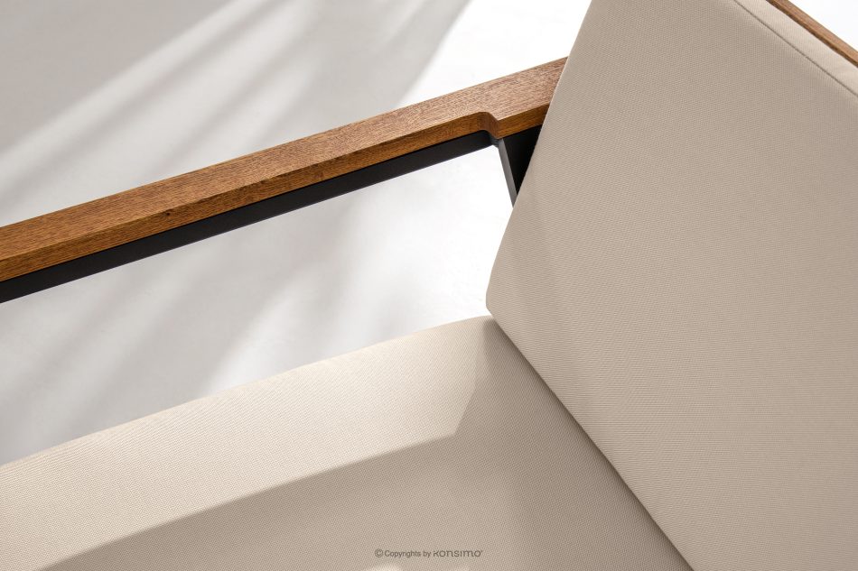 ARIATO Gartentisch aus Holz und Aluminium braun/anthrazit/beige - Foto 8