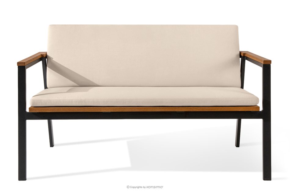 ARIATO Gartentisch aus Holz und Aluminium braun/anthrazit/beige - Foto 16