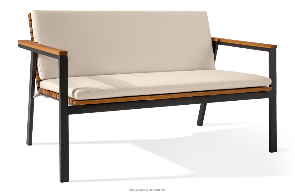 ARIATO Gartentisch aus Holz und Aluminium braun/anthrazit/beige - Foto 17