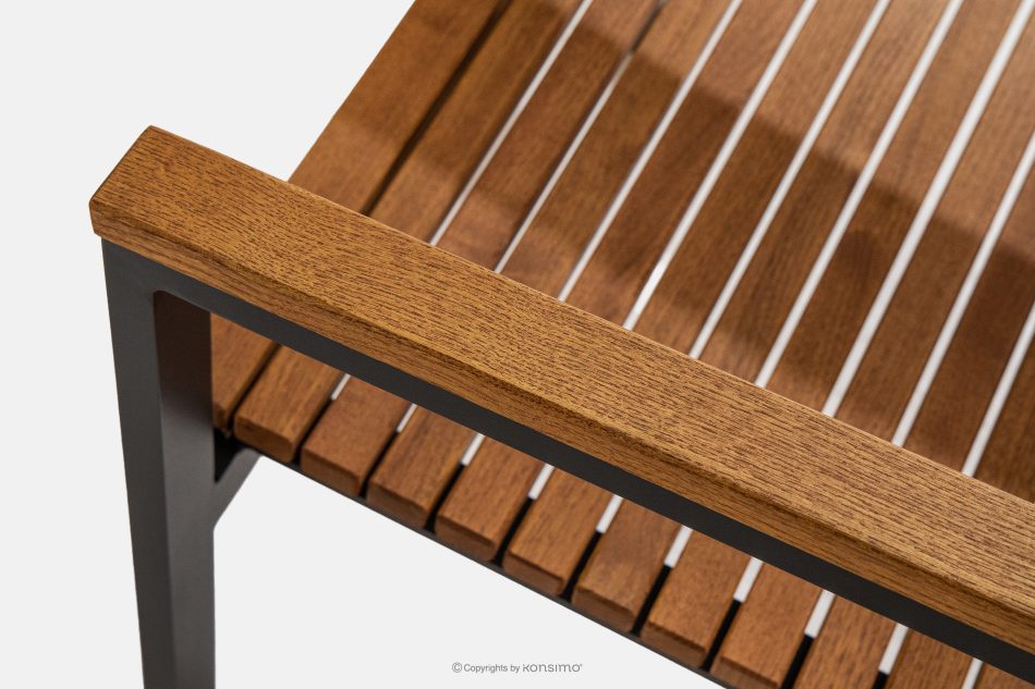 ARIATO Gartenmöbel-Set aus Holz und Metall, 2 Stühle, Tisch braun/anthrazit - Foto 7