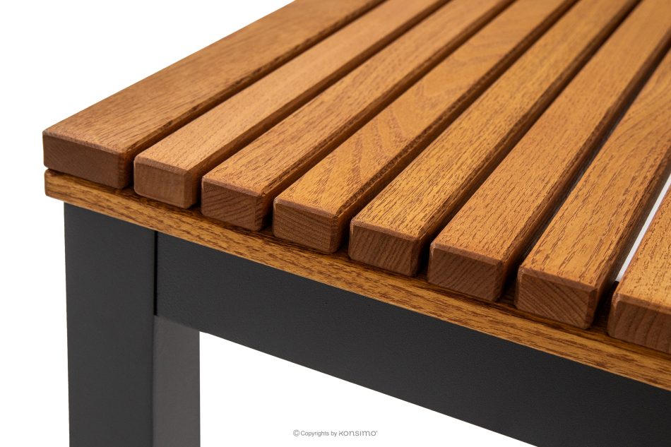 ARIATO Gartenmöbel-Set aus Holz und Metall, 2 Stühle, Tisch braun/anthrazit - Foto 13