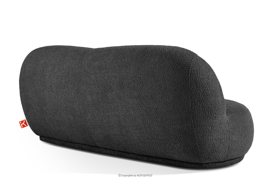 MALVE Dreisitzer-Sofa Bouclé im Japandi-Stil anthrazit anthrazit - Foto 3