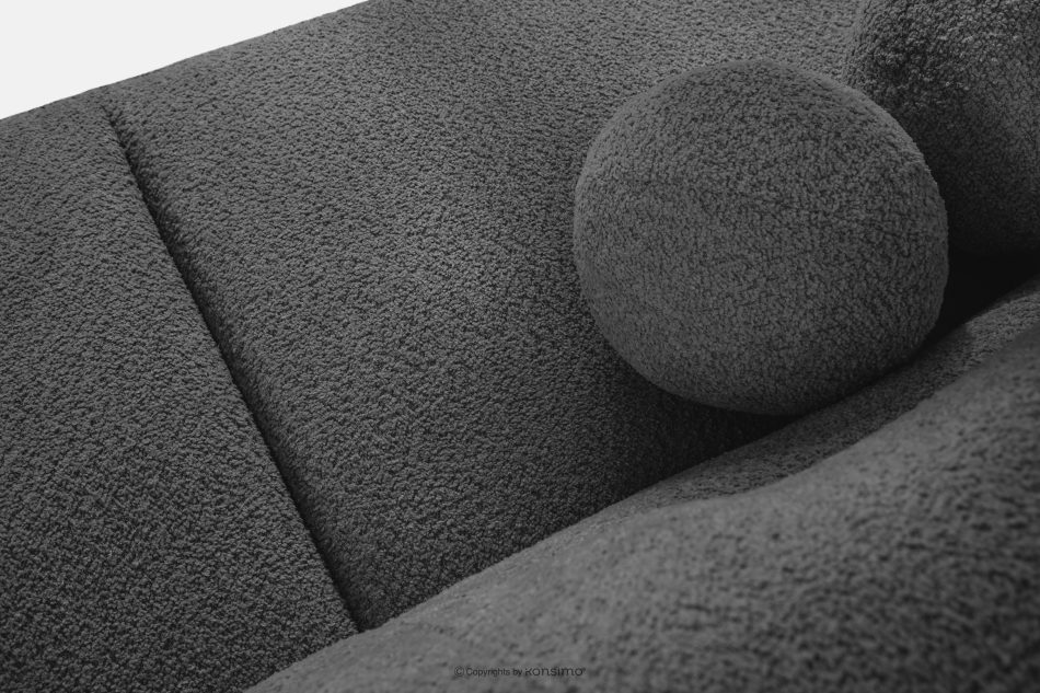 MALVE Dreisitzer-Sofa Bouclé im Japandi-Stil anthrazit anthrazit - Foto 5