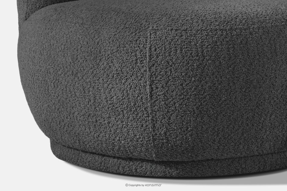 MALVE Dreisitzer-Sofa Bouclé im Japandi-Stil anthrazit anthrazit - Foto 7