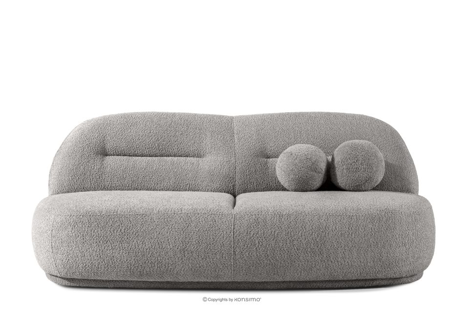 MALVE Dreisitzer-Sofa Bouclé im Japandi-Stil stahlfarben stahlgrau - Foto 0