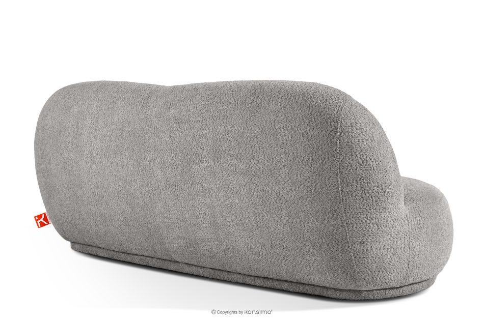 MALVE Dreisitzer-Sofa Bouclé im Japandi-Stil stahlfarben stahlgrau - Foto 3