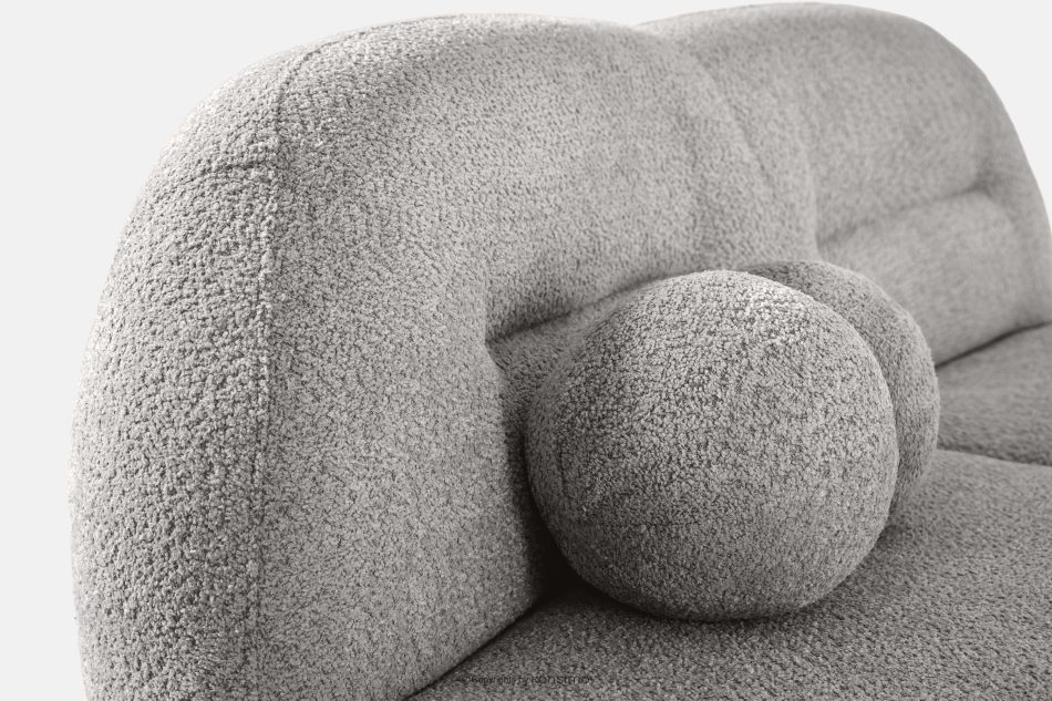 MALVE Dreisitzer-Sofa Bouclé im Japandi-Stil stahlfarben stahlgrau - Foto 4